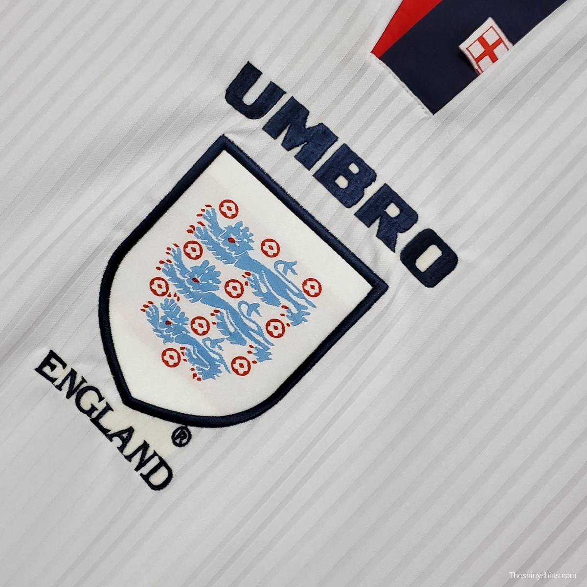 Retro Long Sleeve 1998 England home Soccer Jersey