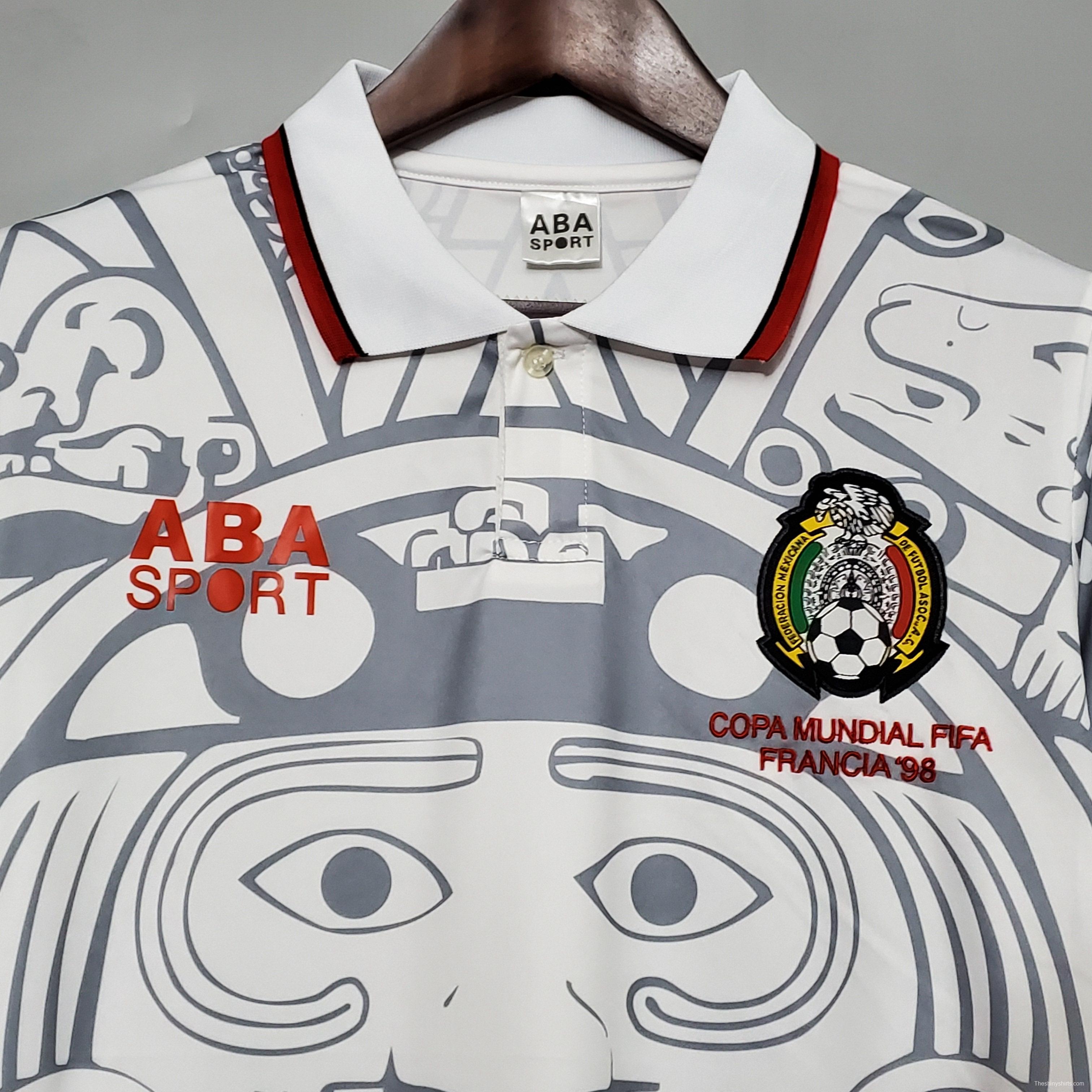 Retro 1998 Mexico away Soccer Jersey