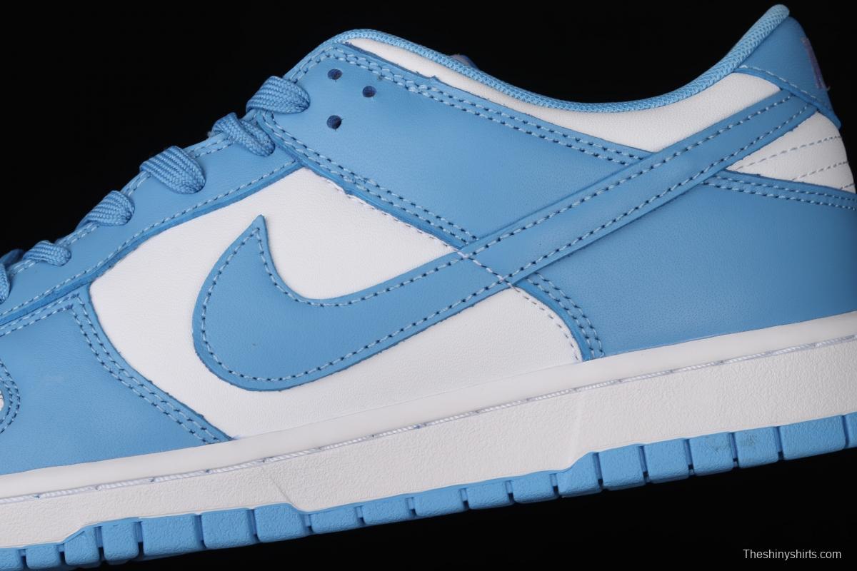 NIKE DUNK Low University Blue White Blue North Carolina White Blue Slam Dunk Series low side Leisure Sports Skateboard shoes DD1391-102