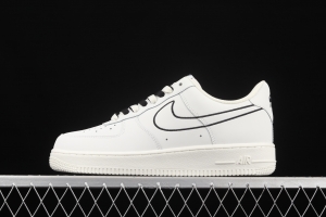 NIKE Air Force 11407 Low rice black electric embroidery hook low-top casual board shoes CL6326-158