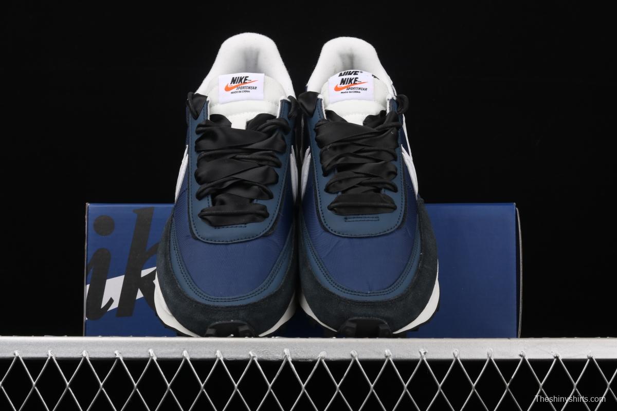 Fragment Design x Sacai x NIKE LVD Waffle Daybreak Fujiwara Hiroshi Fujiwara co-signed the catwalk style double hook Swoosh running shoes BV0073-041