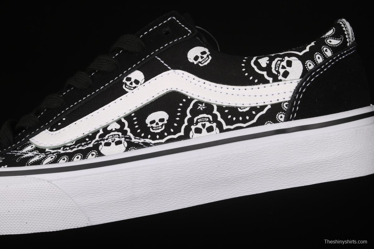 Vans Style 36 million skull print low side vulcanized canvas casual shoes VN0A4BVEN8K black skull