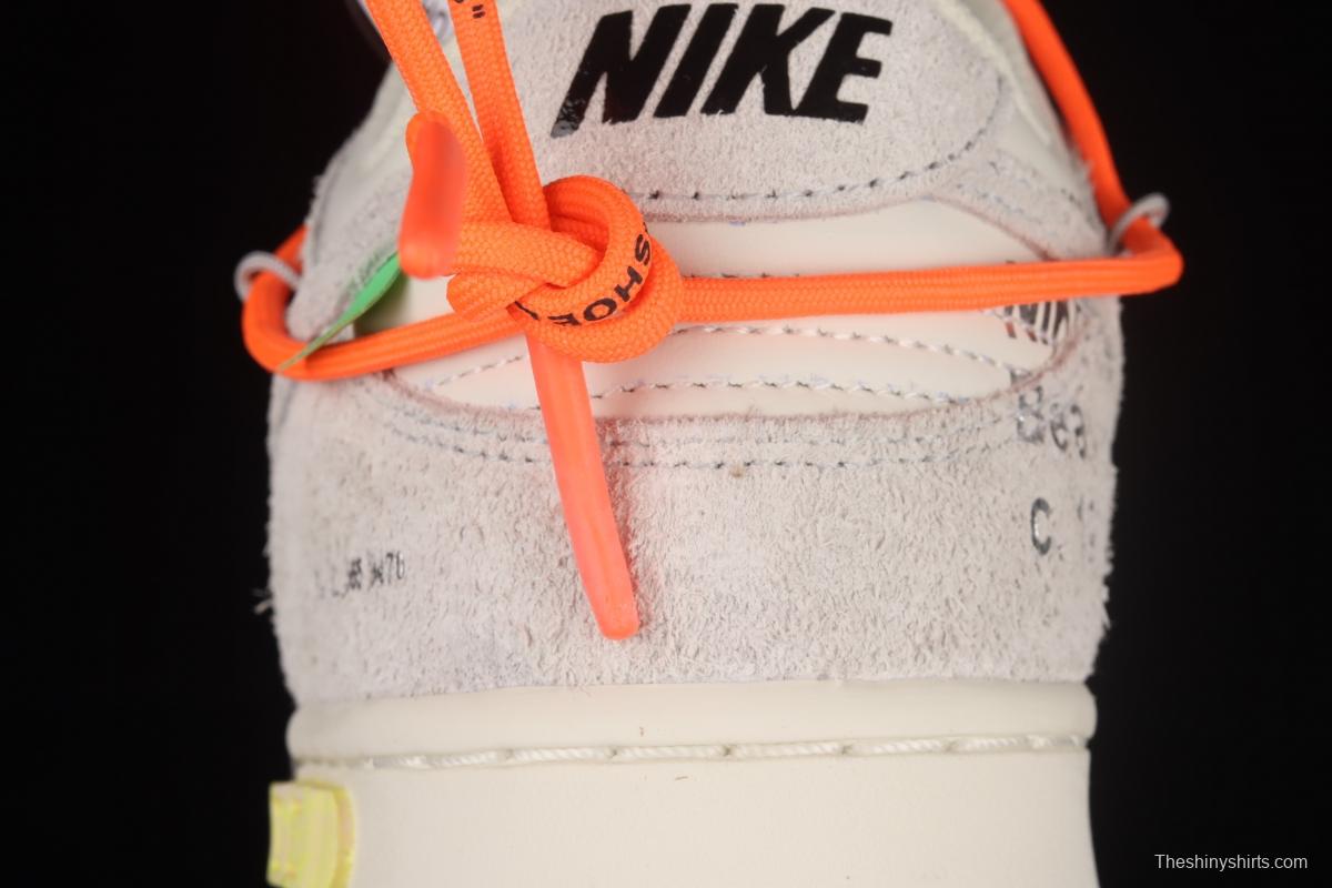 OFF-White x NIKE DUNK Low OW SB buckle rebound fashion casual board shoes DJ0950-108