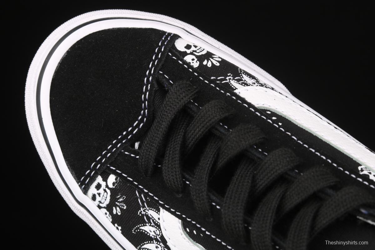 Vans Style 36 million skull print low side vulcanized canvas casual shoes VN0A4BVEN8K black skull