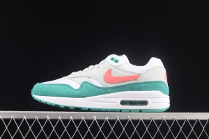 NIKE Air Max 1 gray-white and green half-palm air cushion retro running shoes AH8145-106