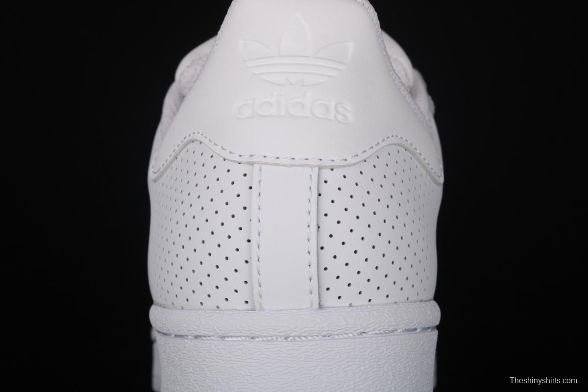 Adidas Superstar FV3445 shell head 50th anniversary limited all-white punching sports leisure board shoes