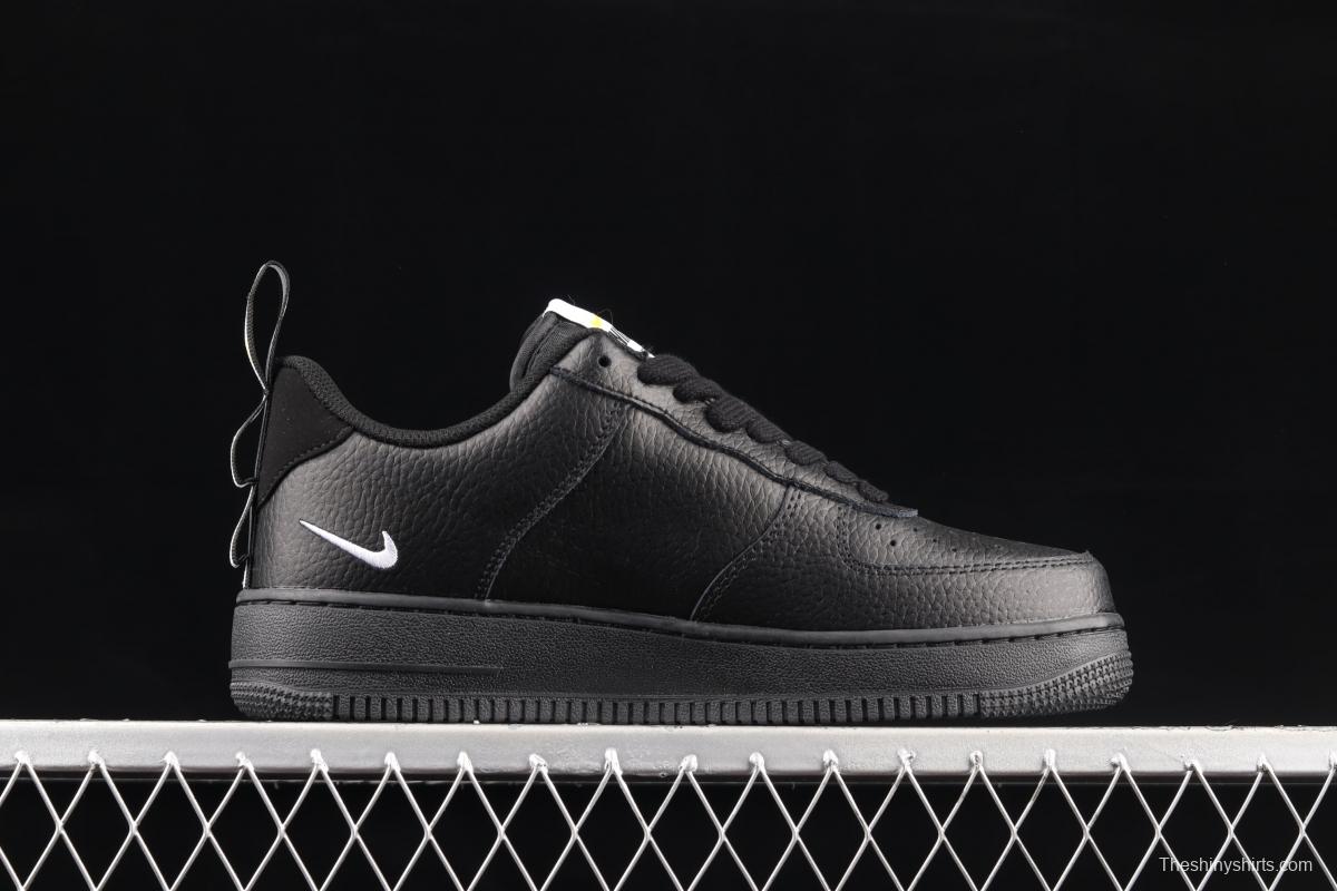 NIKE Air Force 1 Low black and white simple edition OW letter low top casual board shoes AJ7747-001