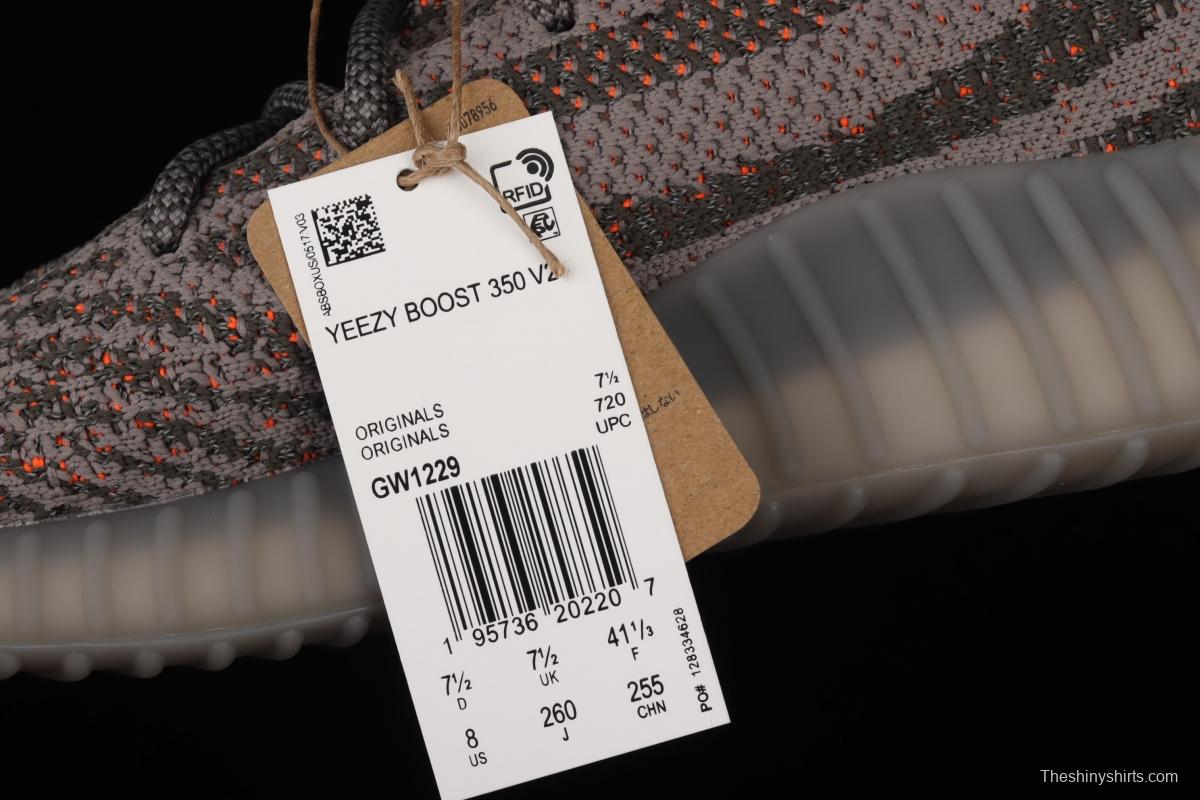 Adidas Yeezy 350 Boost V2 GW1229 Darth Coconut 350 second generation gray orange star BASF Boost original