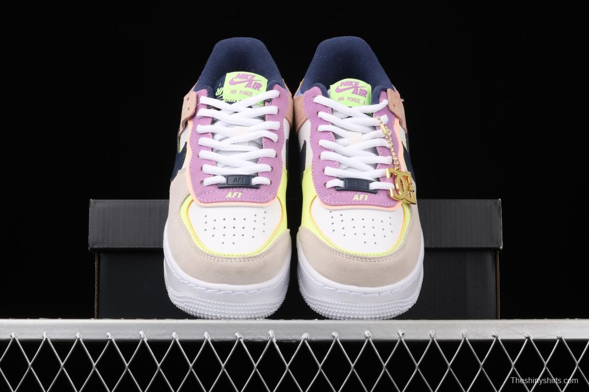 NIKE Air Force 1 ShAdidasow Rtl light weight heightened low-top 100-board shoes CU8591-001