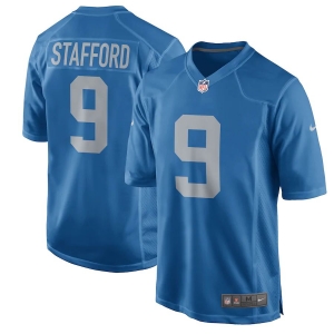 Men's Matthew Stafford Blue Throwback Player Limited Team Jersey