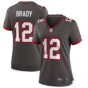 Women's Tom Brady Pewter Alternate Player Limited Team Jersey