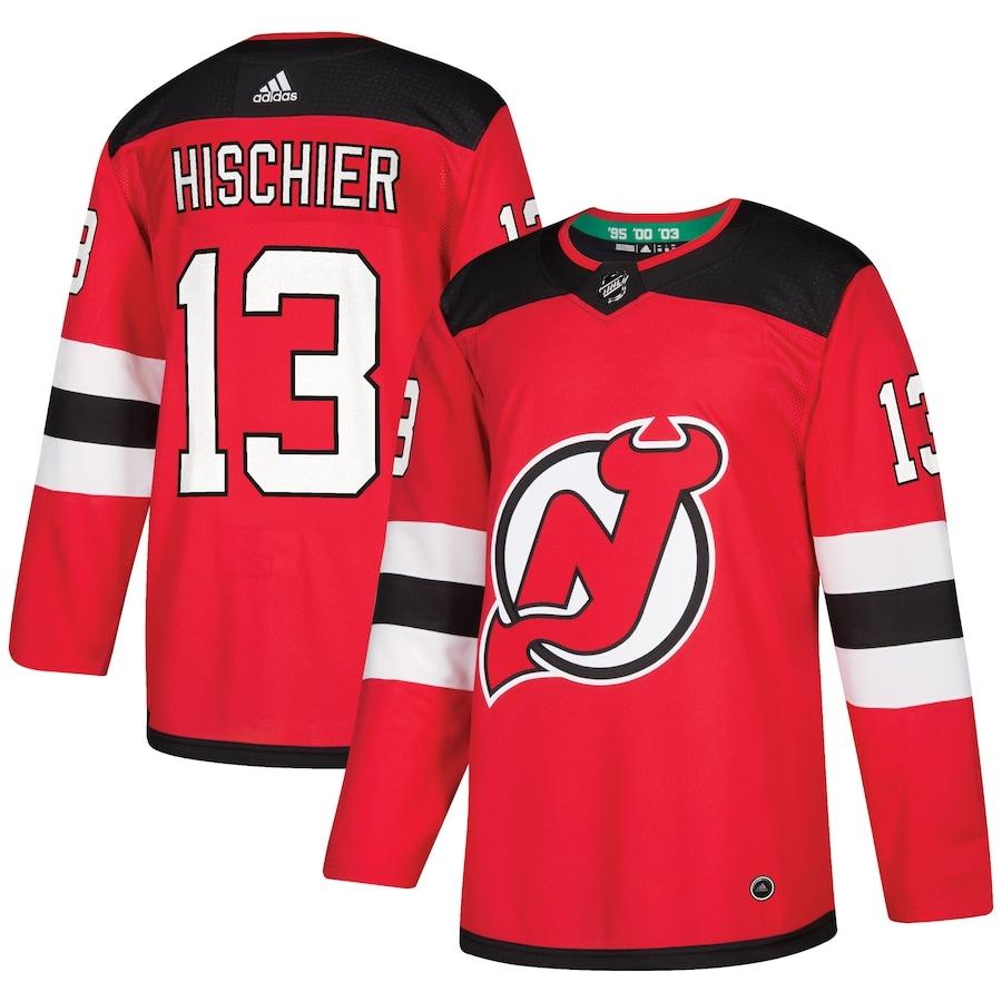 Men's Nico Hischier Red Player Team Jersey