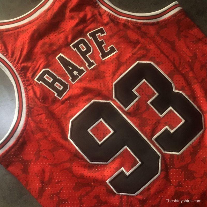 Men's BAPE Red Retro Classic Team Jersey