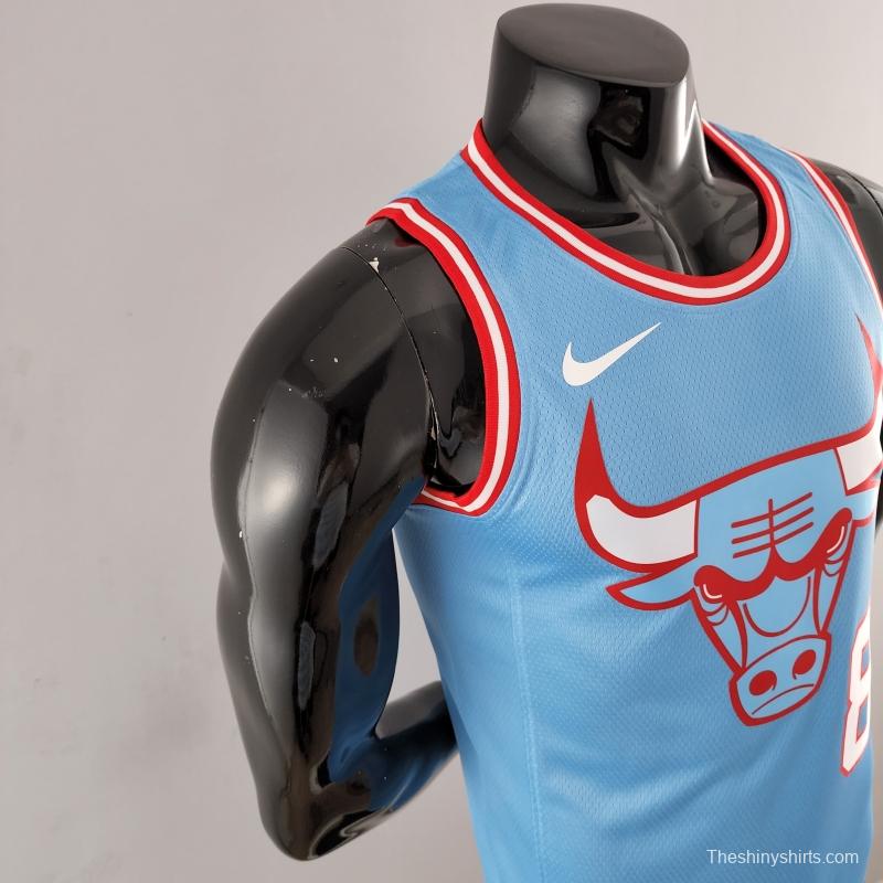 Chicago Bulls LAVINE #8 Blue NBA Jersey