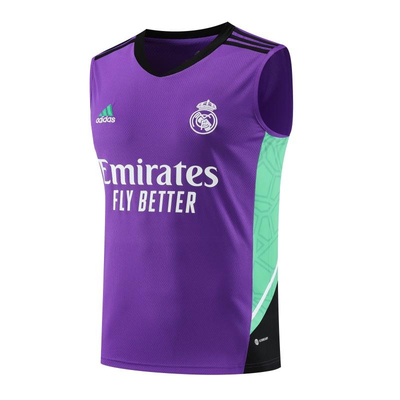 23-24 Real Madrid Purple Vest Jersey+Shorts