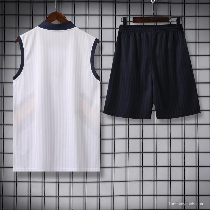 23-24 Real Madrid Remake Icon White Vest Jersey+Shorts