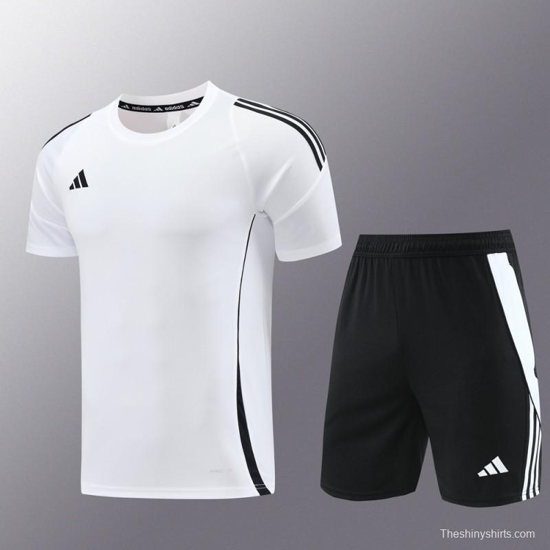 2024 Adidas White Short Sleeve Jersey+Shorts