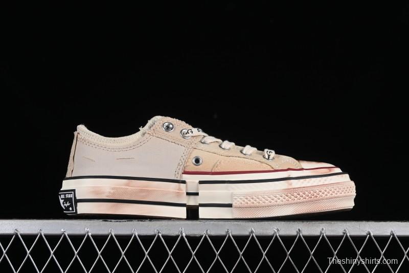 Feng Chen Wang Converse Chuck 70 Low 2-in-1 Deconstructed Canvas Sneakers - A07718C