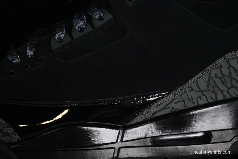 Nike Air Jordan 3 Retro Sneakers in Black with Elephant Print - CK9246-168