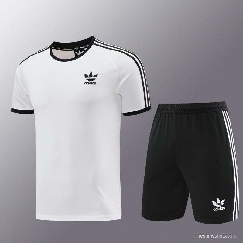 24/25 Adidas Original White Short Sleeve Jersey+Shorts