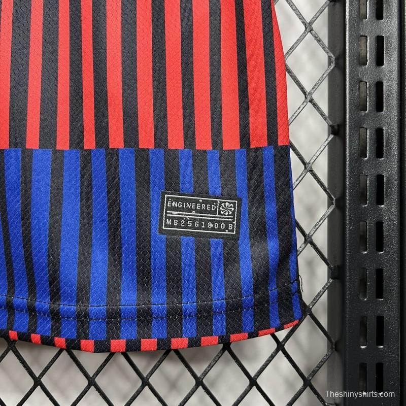 24/25 Barcelona Pre-Match Red/Blue Stripe Jersey