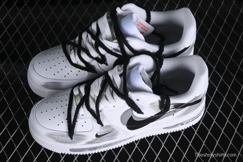 Nike Air Force 1 '07 Low Custom Anime Theme Spray Paint Swoosh Casual Sneakers - ZH0316-011