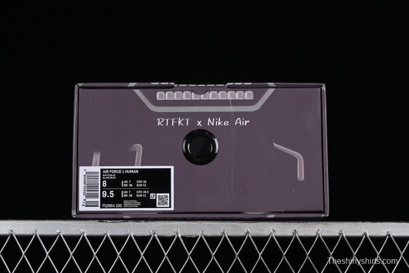 Nike RTFKT x Nike Air Force 1 Low Casual Sneakers with Full-Length Air Cushion - FQ3954-100