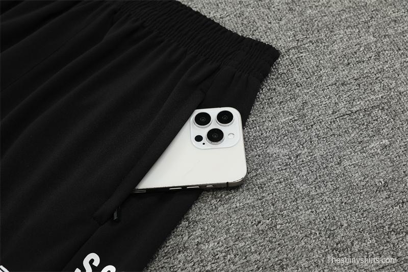 24/25 Napoli Black/Blue Half Zipper Jacket+Long Pants