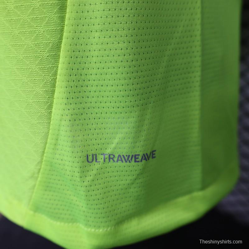 Player Version Borussia Dortmund 25/26 Neon Green Home Jersey with 1&1 Sponsor