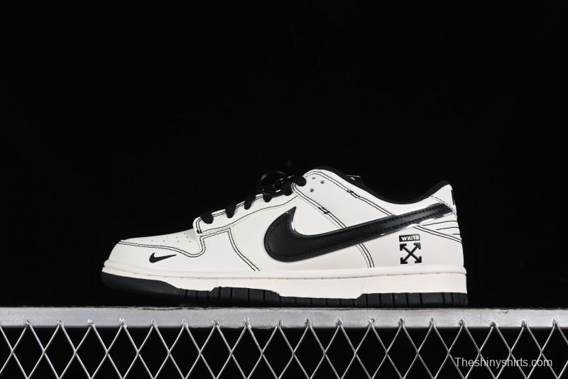 Nike SB Dunk Low OFF-WHITE Collaboration - Anniversary Edition Customized Low-Top Casual Skate Shoes - DJ2024-003