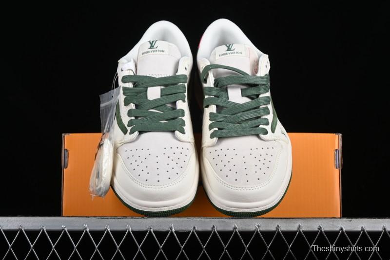 Nike Travis Scott x Fragment Design x Air Jordan 1 Low OG SP AJ1 LV Collaboration Sneakers - XY2688-102