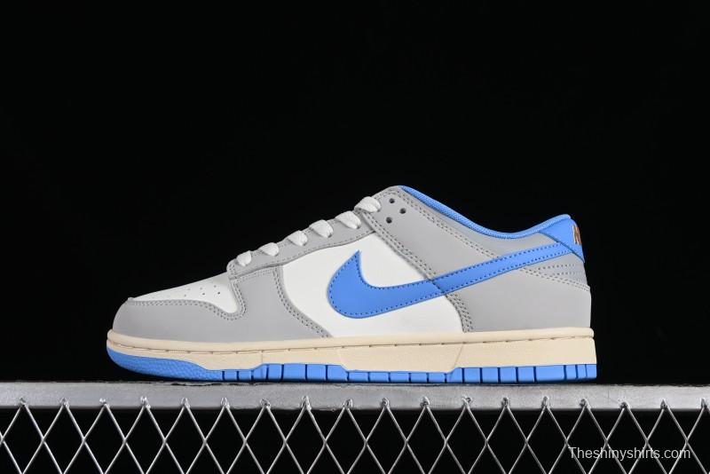 Nike Dunk Low SB "Athletic Department" Grey Blue Leather Skateboarding Shoes - FN7488-133