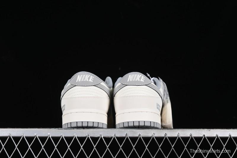 Nike SB Dunk Low Supreme Collaboration - Beige Canvas Anniversary High-End Custom Low-Top Casual Skate Shoes - BB6698-514