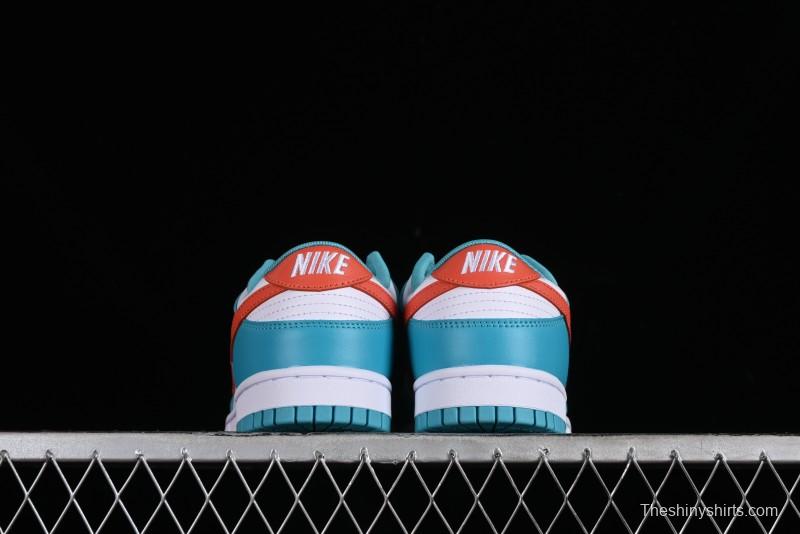 Nike SB Dunk Low Casual Skate Shoes in White Green Orange - DV0833-102