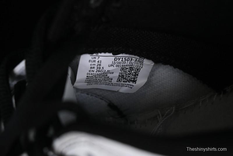 Nike Supreme x Nike SB Dunk Low Collaboration - Classic White Black Anniversary High-End Custom Low-Top Casual Skate Shoes - DY1503-100