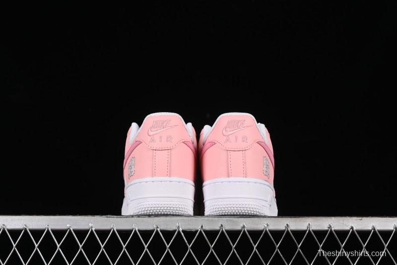 Nike Air Force 1'07 Low Casual Sneakers with Cuddle Bear Design - YY2024-762
