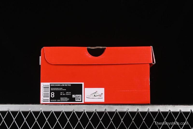 Nike SB Dunk Low Supreme Collaboration - Beige Canvas Swoosh Anniversary High-End Custom Low-Top Casual Sneakers - XX2025-108