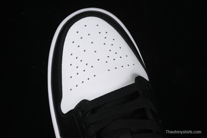 Nike Air Jordan 1 Low Retro Basketball Shoes in Black and White - 553558-043
