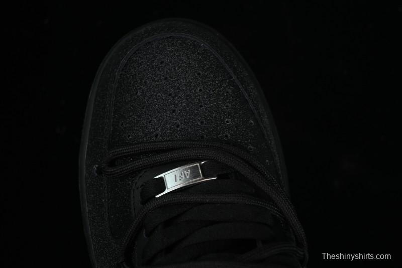 Nike Air Force 1 '07 Low Cleanfit Custom Official Bestseller Black Blue Starry Sky Full Diamond Casual Sneakers - ZH0316-042