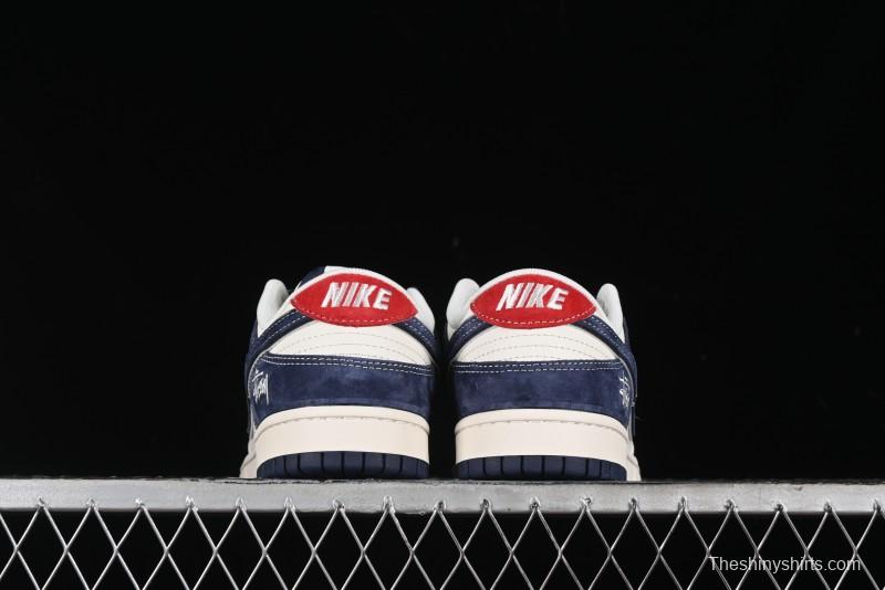 Nike SB Dunk Low Stussy Anniversary Edition Custom Premium Low-Top Skateboarding Shoes - XX2025-609