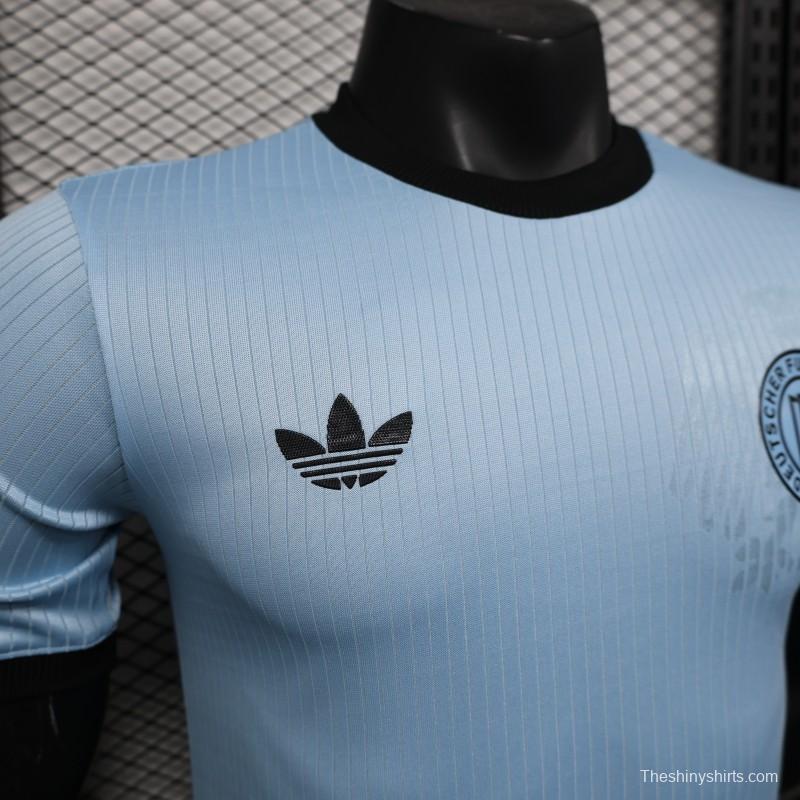 Player Version 2025 Germany 125Th Anniversary Light Blue with Adidas Retro Design Jersey