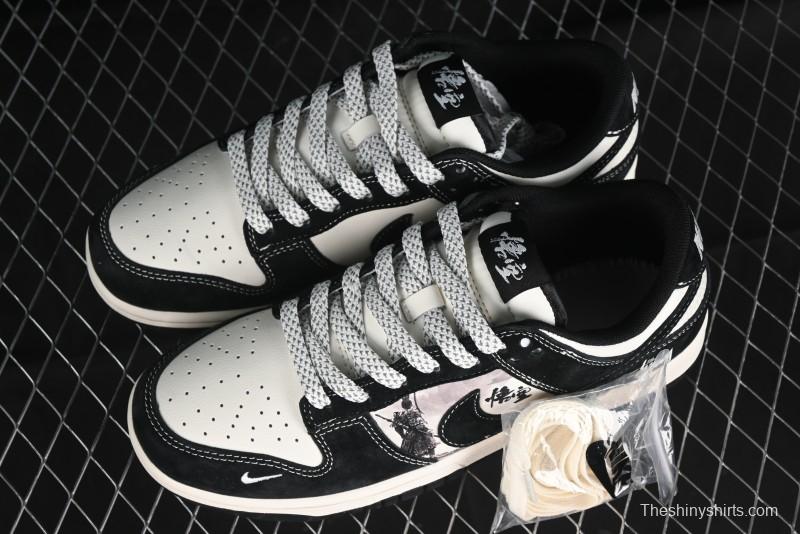 Nike SB Dunk Low Stussy Collaboration - Black Wukong Anniversary High-End Custom Low-Top Casual Sneakers - XX2025-555