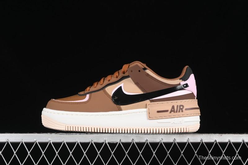 Nike Air Force 1 Shadow Low-Top Sneakers with Lightweight EVA Midsole and Anti-Slip RB Rubber Outsole - DZ1847-200