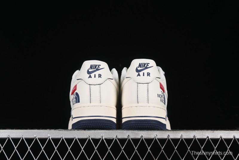 Nike Air Force 1 '07 Low Supreme The North Face Collaboration - Off White Light Blue Casual Sneakers - XZ1996-130