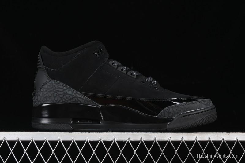 Nike Air Jordan 3 Retro Basketball Shoes Midnight Black - CT8532-001