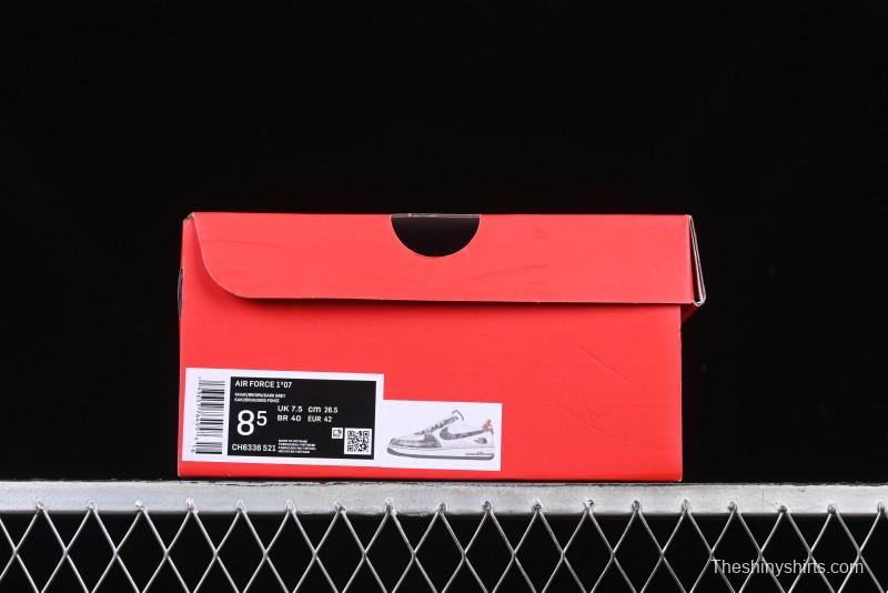 Nike Air Force 1 '07 Low The North Face Collaboration Year of the Snake Limited Edition Silver Snake Casual Sneakers - CH6336-521