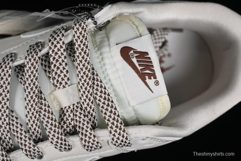 Nike SB Dunk Low LV Collaboration - Double Swoosh Beige Brown Anniversary High-End Custom Low-Top Casual Skate Shoes - XX2025-309