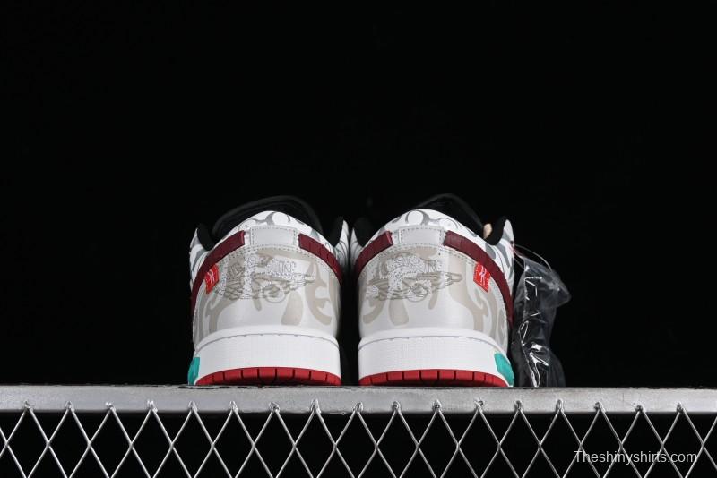 Nike Air Jordan 1 Low AJ1 CNY Year of the Dragon Limited Edition 'Mischievous Panda' Retro Basketball Shoes - 553558-066