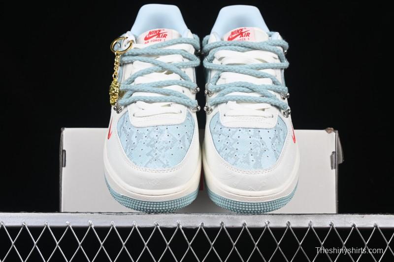 Nike Air Force 1 '07 Low Green Snake Lace-Up Casual Sneakers - KK1988-023