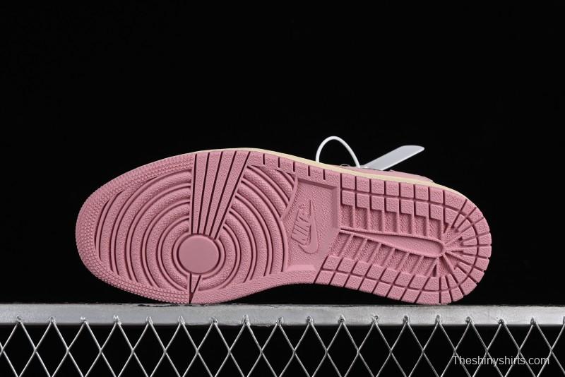 Nike Travis Scott x Air Jordan 1 Low OG AJ1 Reverse Swoosh Sneakers - DZ4137-206